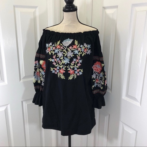 SOLD Free People Fleur Du Jour Black Shift Dress - Picture 2 of 4
